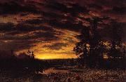 Albert Bierstadt Evening on the Prairie oil